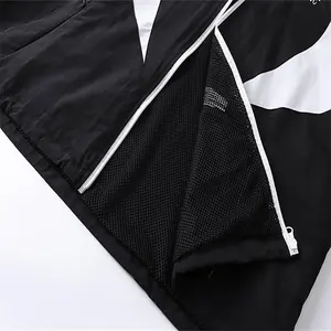 Veste d'extérieur OEM unisexe légère et imperméable, Streetwear respirant, coupe-vent à capuche, support de manteau, fermeture à glissière, coupe-vent - Product Image 3