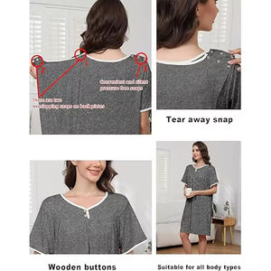 Batas de Paciente Unisex Ligeras Estampadas de Alta Calidad con Opciones Personalizables, Tela de Estambre, Servicio OEM/ODM para Uso Hospitalario - Product Image 2