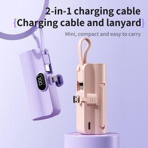 STW 4500mAh Cápsula Especial Diseño Bolsillo Mini Power Bank Portátil Con Pantalla Powerbank Con Cable - Product Image 2