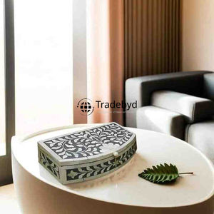 Caja de almacenamiento con incrustaciones de hueso de lujo Idea de regalo hecha a mano para casas elegantes Tradebyd - Product Image 3