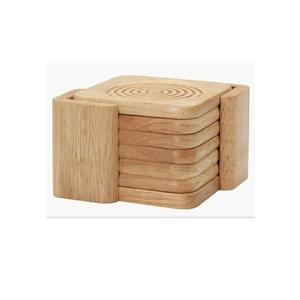 Latest Design Wooden coaster <b>Plate</b> with Natural Color for Kitchen & Tabletop Acacia Wood Drinking coaster for Handicraft Item - Product Image 3