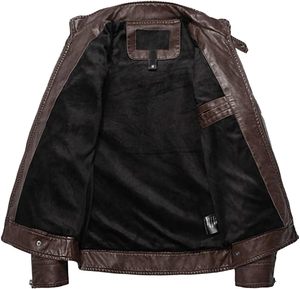 เสื้อแจ็กเก็ตแฟชั่นหนังของผู้ชายสไตล์ยอดนิยมพร้อมโลโก้ตามสั่ง - Product Image 3