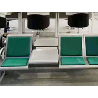 Kursi Tunggu Flya Wholesale Metal Public Pu Cushion 3 4 5 Dudukan untuk Rumah Sakit, Bandara, dan Stasiun Kereta Api