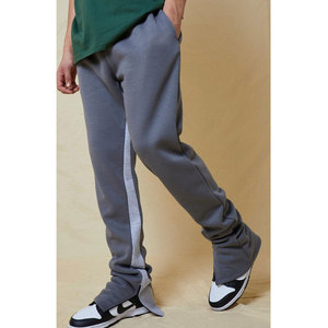 Alta calidad 100% algodón francés Terry Jogger pantalones de chándal apilados logotipo personalizado pantalones de chándal de algodón para hombres Joggers apilados - Product Image 1