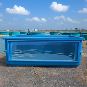 Tanques de transporte de peces de fibra de vidrio de 100 galones al por mayor, criadero de acuicultura de 20000 litros, tanques de peces FRP para uso en piscifactoría al aire libre - Product Image 2