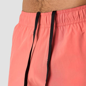 กางเกงขาสั้นออกกำลังกายผู้ชายสีคอรัล แห้งเร็ว ระบายอากาศได้ดี เป็นมิตรกับสิ่งแวดล้อม น้ำหนักเบา เอวยางยืด เหมาะสำหรับการออกกำลังกายและการฝึกซ้อม - Product Image 5