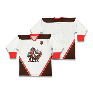 Maillot de hockey sur glace unisexe personnalisé OEM avec logo de l'équipe Technique d'impression par sublimation de style uniforme 100% polyester vierge - Product Image 1