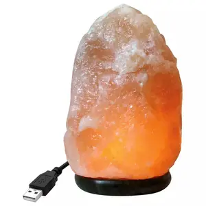 Гималайская Розовая соляная мини USB лампа естественного дизайна, высококачественные естественные соляные лампы из пакистана