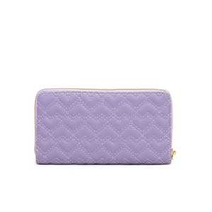 Violet P70747 Portefeuille décontracté en cuir Saffiano Style d'affaires Fermeture à bouton antivol Longue longueur Doublure en coton/polyester/PU - Product Image 1
