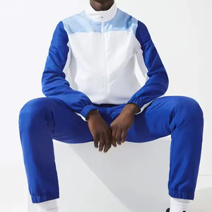 Ensemble de survêtement pour homme personnalisé, veste zippée, pantalon de jogging, logo et impression personnalisés, ensemble de vêtements de sport coupe-vent pour homme - Product Image 4