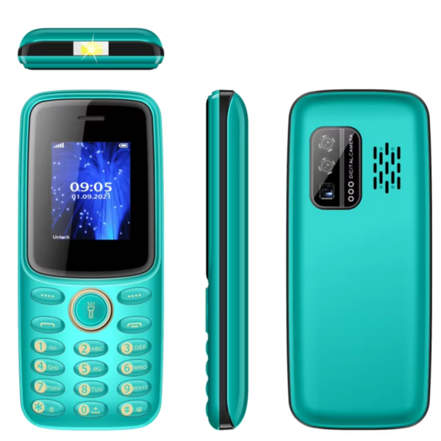G 2G Feature Phones 1.77 Inch 2.4D Glass 2G Feature Mobile Phone Big Battery Dual SIM 32mb+32mb 2G Network Bar CellPhone