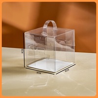 Vente en gros Mini boîtes de cuisson carrées en plastique transparentes de luxe 15X15X15 Récipients alimentaires jetables personnalisés pour gâteaux et cadeaux