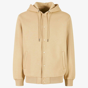 Sudadera con Capucha y Cremallera para Hombre, Estilo Europeo Americano, 100% Algodón, Gruesa, Talla Grande, Color Sólido, Invierno, Logotipo Personalizado, Venta al Por Mayor - Product Image 5