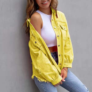 Chaqueta Vaquera para Mujer al por Mayor, Precio Económico, Nuevo Diseño, Secado Rápido, Chaqueta Vaquera Personalizada de Nuevo Estilo para Mujer en Todos los Colores, Tallas y Logotipos - Product Image 2