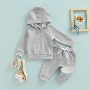 Ensemble survêtement décontracté pour adulte, taille plus, hiver, uni, respirant, en molleton de coton, deux pièces, sweat à capuche - Product Image 6