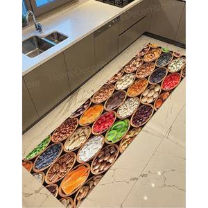 Vibrant Colorful Foods <b>Rugs</b>, Printed <b>Rug</b>, Modern, Anti-Slip, Pet Friendly,<b>Chenille</b> <b>Rug</b> - Product Image 4