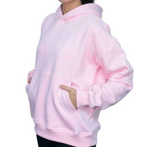 Sweat à capuche surdimensionné rose bébé femme confortable doux à manches longues pull Style sweat à capuche décontracté idéal pour les vêtements d'hiver de tous les jours - Product Image 2