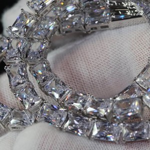 7.00x5.00MM Radiant Cut Diamond Prong Setting Tennis For <b>Men</b> - Product Image 4