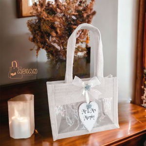 Bolsa de compras de yute ecológica de alta calidad, bolsa de arpillera con logotipo personalizado, el mejor precio de mercado para bolsas naturales de alta calidad - Product Image 2