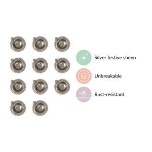 Diwali especial latón Diya decoración para el hogar color oro y plateado acabado decorativo - Product Image 5