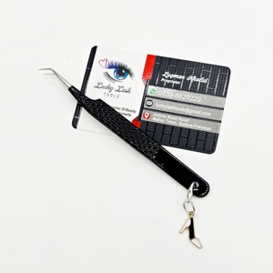 แหนบต่อขนตาสเตนเลสสตีลญี่ปุ่นแบบมืออาชีพขนาด11ซม. ปลายเรียบกันไฟฟ้าสถิตแม่นยำ - Product Image 4