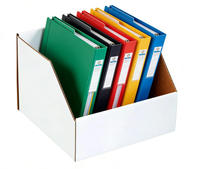 YZ Custom Open-Top Karton Wellpappe Vitrinen Robuste Papier Schwamm Liner Stapel Bücher Teile Behälter Behälter Boden Display