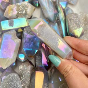 โมเดลคริสตัลอเมทิสต์ขนาดเล็กของ Aura DT แกะสลักด้วยมืองานฝีมือแนววินเทจ - Product Image 2