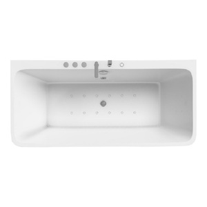 Bañera de Hidromasaje Interior Blanca Whirlpool VALLERIE de 170 x 75 cm, Moderna, Independiente, con Jets de Masaje, Fácil Instalación - Product Image 3