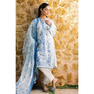 Conjunto de Traje de 3 Piezas para Mujer con Bordado y Estampado, con Borde y Dupatta de Chifón Estampado PR-62007 - Product Image 5