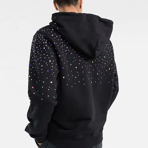 Nouveau Style à capuche pour hommes haute qualité mode pull surdimensionné sweats à capuche hommes en gros Streetwear strass sweats à capuche unisexe - Product Image 3