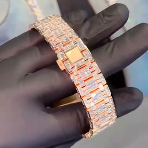 Diamond Tester Approved Moissanite <b>Watch</b> | VVS Luxury Iced Out Skeleton Wholesale - Product Image 3