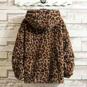 Custom Winter <b>Jacket</b> Fashion Leopard Print Full Zip Thick Fleece Velour Velvet <b>Jacket</b> <b>Flannel</b> Hoodie - Product Image 6