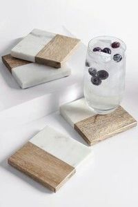 Posavasos de marbal artesanal, posavasos de madera de mármol para el hogar, oficina o casa de hotel, calentamiento para uso en la mesa, tazas y bebidas con estilo - Product Image 4