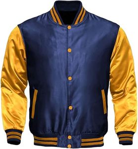 Veste universitaire en satin pour hommes pour le baseball saison d'hiver Letterman veste de baseball en satin universitaire pour hommes livraison DDP en gros - Product Image 6