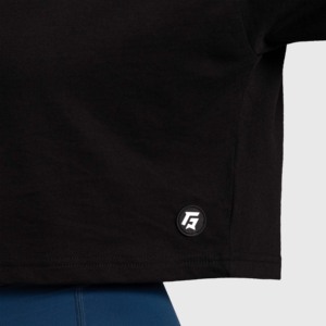 เสื้อยืดถักสีดำ Harmony Glide พร้อมตกแต่งโลโก้สำหรับออกกำลังกาย - Product Image 6