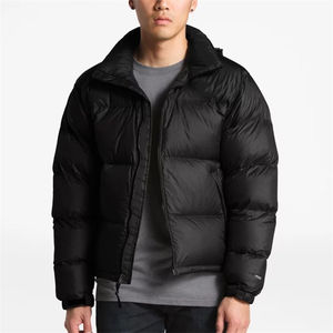 Logo personnalisé OEM Veste d'hiver réversible coupe-vent pour hommes Manteau à bulles grande taille Fermeture éclair Toile Coton Colorblock personnalisé - Product Image 6