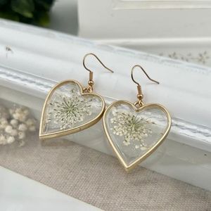 Boucles d'oreilles en laiton fleur d'oranger et fleur de sureau Art déco Design bijoux de mariage cadeaux pour femmes - Product Image 6