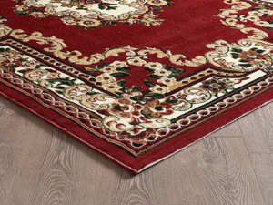 Alfombra turca de lujo hecha a máquina, de polipropileno BCF, color rojo intenso, premium, para sala de estar, del fabricante de Gaziantep. - Product Image 3