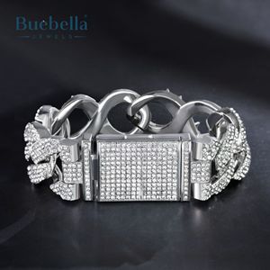 18K Gold 20mm VVS Moissanite Diamond Infinity Cuban Link <b>Bracelet</b> Hip Hop Style for <b>Men</b> - Product Image 3