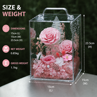 Coffret Cadeau Acrylique de Roses Éternelles Préservées – Idéal Fête des Mères, Saint-Valentin, Remise de Diplôme, Nouvel An