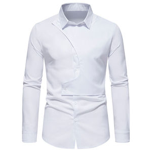 Alta calidad 100% algodón manga larga hombres vestido camisa elegante de moda al por mayor hombres vestido de negocios camisas de vestir formales - Product Image 5