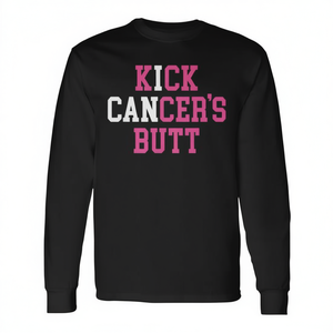 Maglietta promozionale a maniche lunghe I Can Kick Cancer's Butt Cancer Fighter - Product Image 2