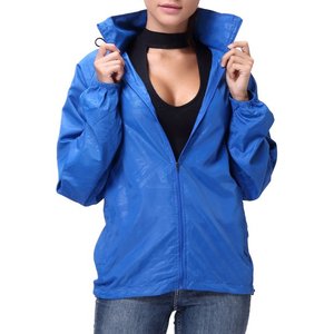 Veste anorak à col montant pour femmes sur mesure coupe-vent en nylon/polyester de style rue - Product Image 1