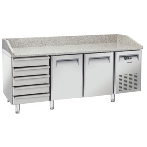 <b>Pizza</b> <b>Table</b> with 5 Drawers and 2 Doors Refrigerated Freezer Part - Product Image 1