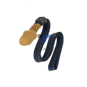 Adorno de Borlas de Alta Calidad, Cuero Blanco con Trenzado Dorado, Decoración para Prendas, Duradero, Cosido a Mano, Nudo de Espada - Product Image 6