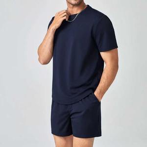 Proveedor de ropa, traje de verano para hombre, pantalones cortos de dos piezas, camiseta informal de calle, pantalones de 2 piezas, camiseta de manga corta, conjuntos para hombre - Product Image 5
