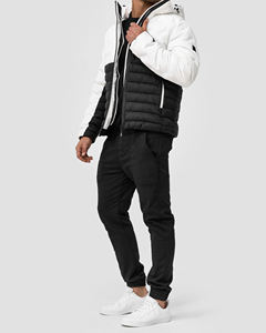 Custom Logo Winter Men's Shiny <b>Waterproof</b> Hooded Puffer <b>Jacket</b> with <b>Padded</b> Cotton Filled Canvas Fabric Puffer <b>jacket</b> for men - Product Image 1