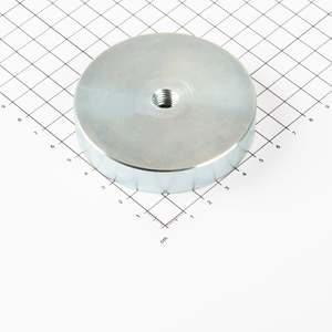 Gripper piatto in neodimio Ø75x15mm con filettatura interna - Product Image 1