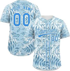 Uniformes d'équipe personnalisés sublimés, maillots de baseball, ensembles de basketball, séchage rapide, réversible, chemise à col en V à boutons - Product Image 3