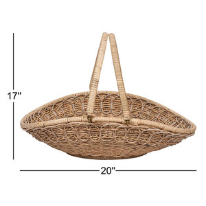 Panier décoratif en rotin tissé - Product Image 3